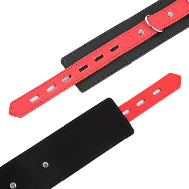 Fermapolsi BDSM in Pelle Rossa e Nera – Ohmama Fetish Regolabili